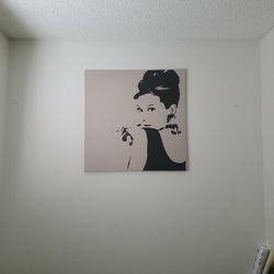 Large Audrey Hepburn Art Piece