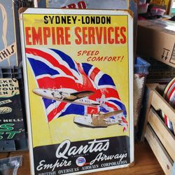 Quantas Airways Metal Sign 12x18 