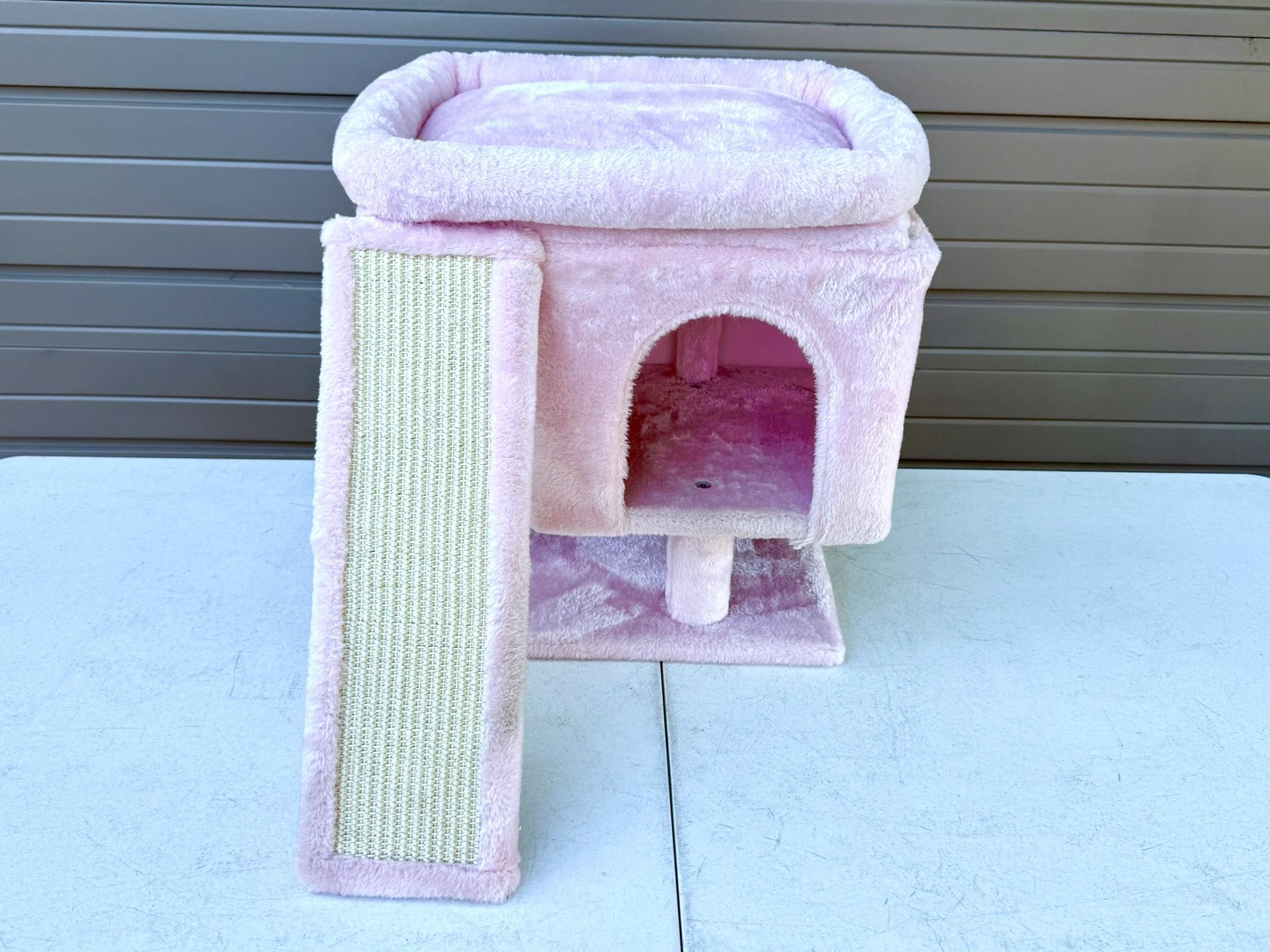 Pink 2-Level Cat Tree Condo & Scratching Post