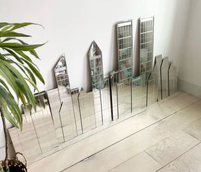 Vintage NY city skyline mirror