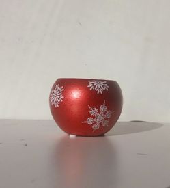 Ceramic Plant Pot/ Plant Planter/ Flower Pot Patio Garden red snowflake