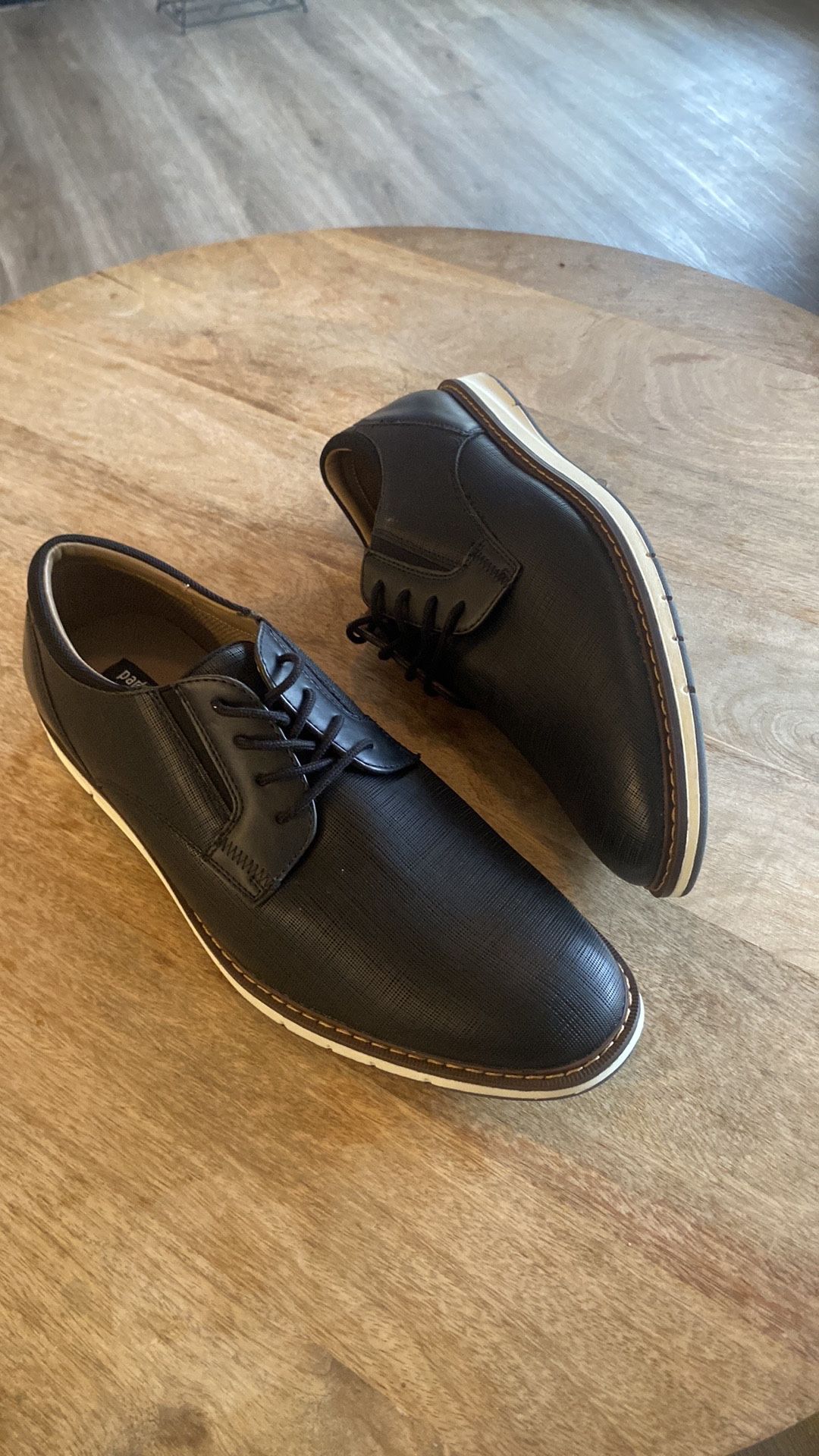 Size 13 M Parker & Sky Lalle Men’s Black Faux Leather Loafer Lace-Up Shoes New Never use. No box