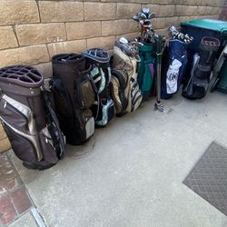 Bundle of Golf Clubs & Bags