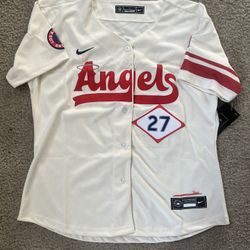 WOMENS MIKE TROUT ANAHEIM ANGELS JERSEY L