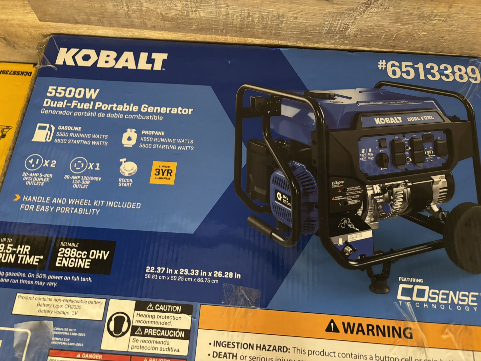 Kobalt duel-fuel generator