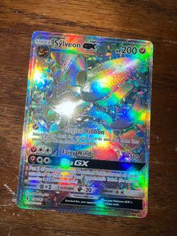 Sylveon GX Rainbow Rare 158/145 Secret Rare Pokémon Card