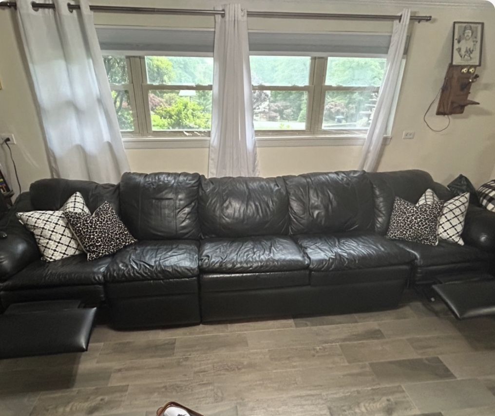 Italian leather couch