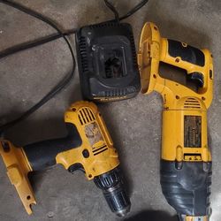 Dewalt Drill, Reciprocating Saw , 18v Battery, Charger 