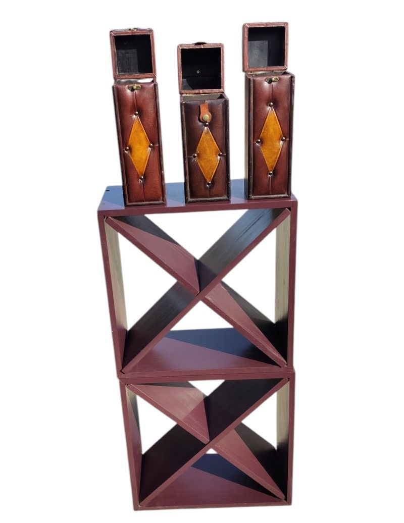 Vintage Wine Carriers / Wine Rack Cabinet