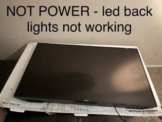 No Power Sony TV HD 60”. LED back Not Working. For Parts Or Repair 