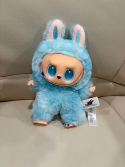 The Monsters Labubu Blue Bunny Plush Figure