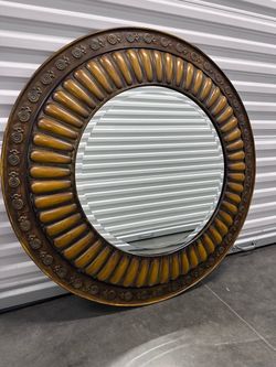 Large beveled mirror metal 42”
