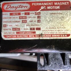 Dayton Permanent Magnet Motor & Scr Controller