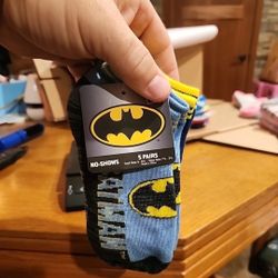 Batman No Show Socks 5 Pairs