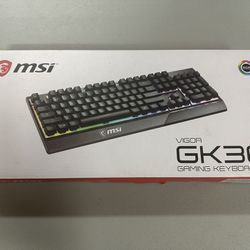 MSI Vigor GK30 RGB Gaming Keyboard, Black