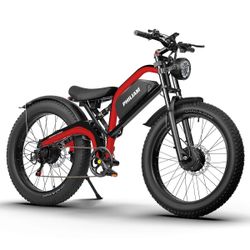Dual Motor E-Bike 52V 23Ah | 3000W peak | 28mph | Fat Tire