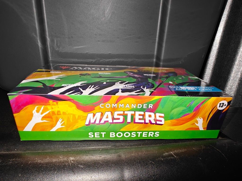 commander masters - set booster box Magic the Gathering: (24 Packs) – Boxed Vinyl Magic the Gathering Commander Masters