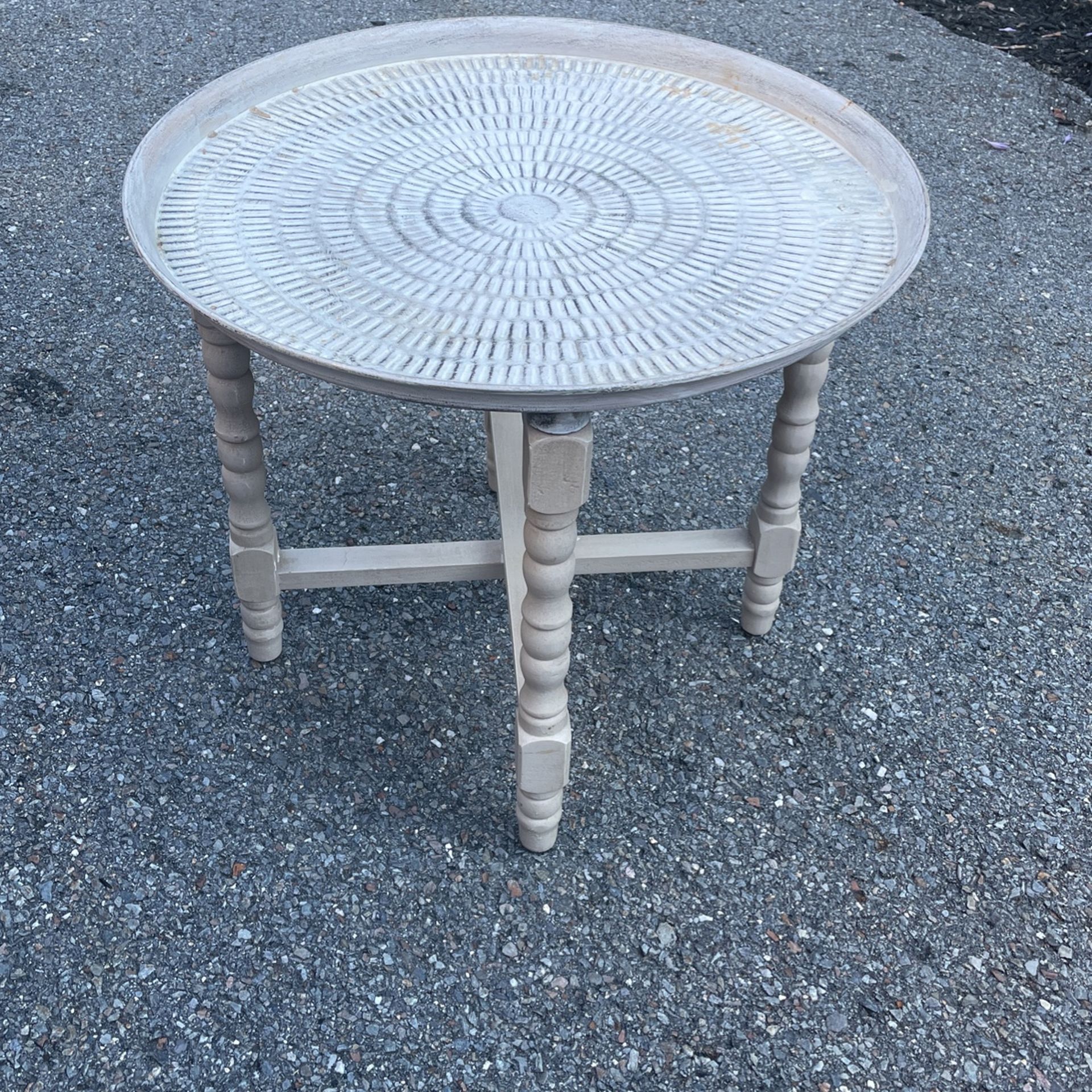 Gray Moroccan Tray Table