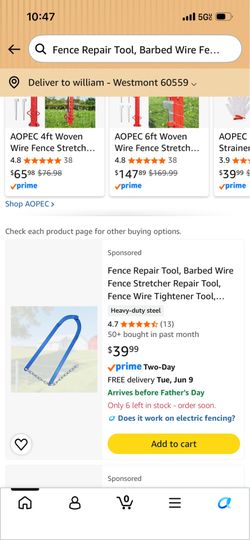 New fence repair tool in the box never used