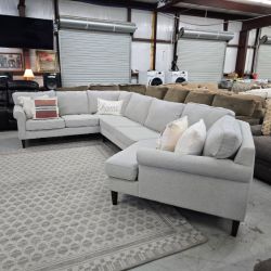 Gray Sectional Sofa – 163” Long – Deep & Comfy 🚛 FAST SAME DAY DELIVERY! 🚚