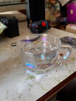 Iridescent Glass Punch Cup