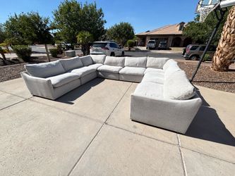Living Spaces Sectional Cloud Couch - Free Delivery
