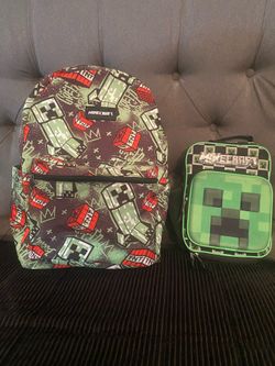 Minecraft backpack and lunch box set