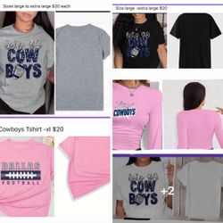 Dallas Cowboys T-shirts size large to extra large $20 each
