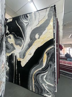 Abstract Gray Area Rug