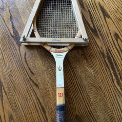 Vintage 1960's Wood Tennis Wilson Jack Kramer Autograph Racquet Racket 