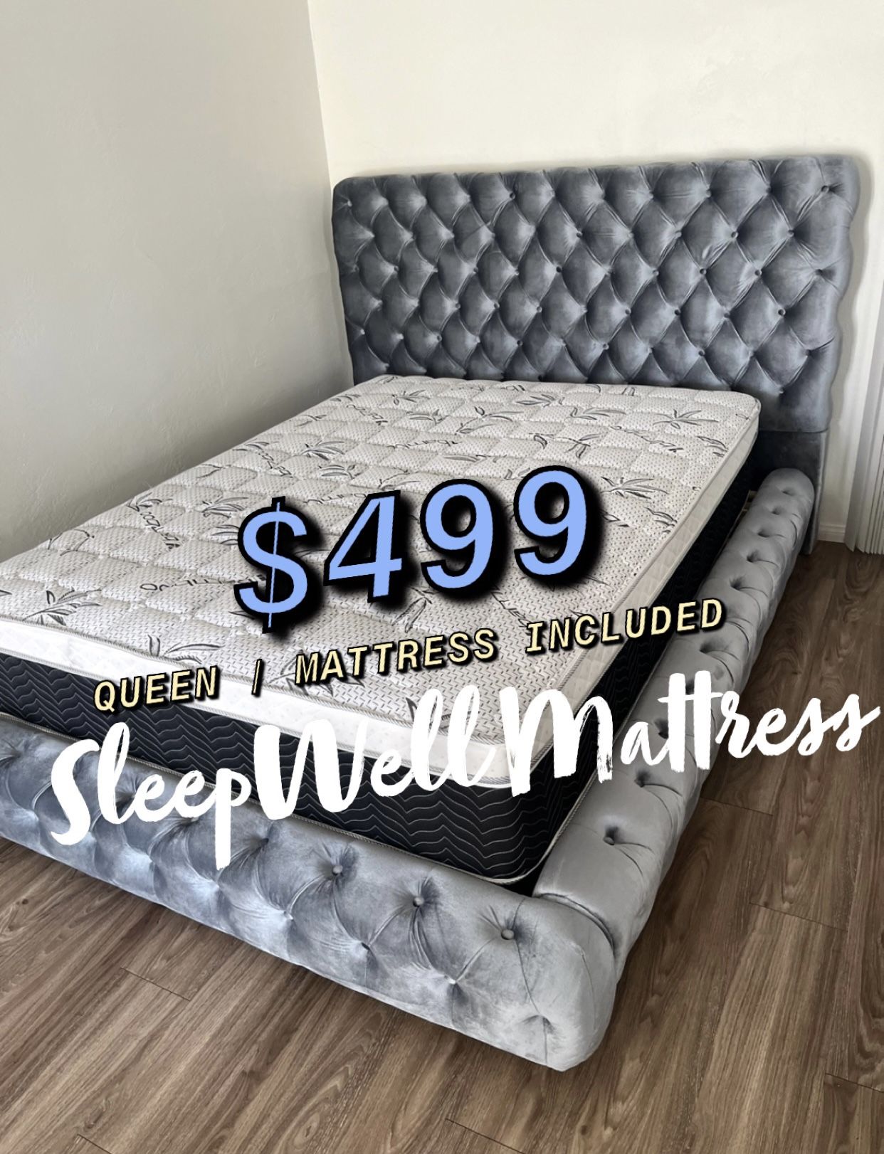 Queen Bed Frame With Mattress