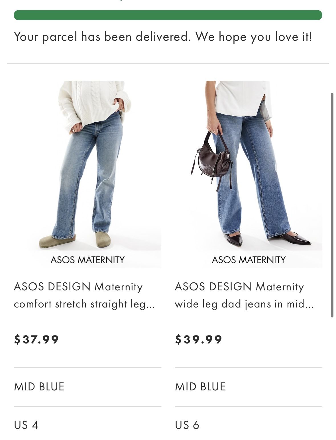 ASOS MATERNITY JEANS