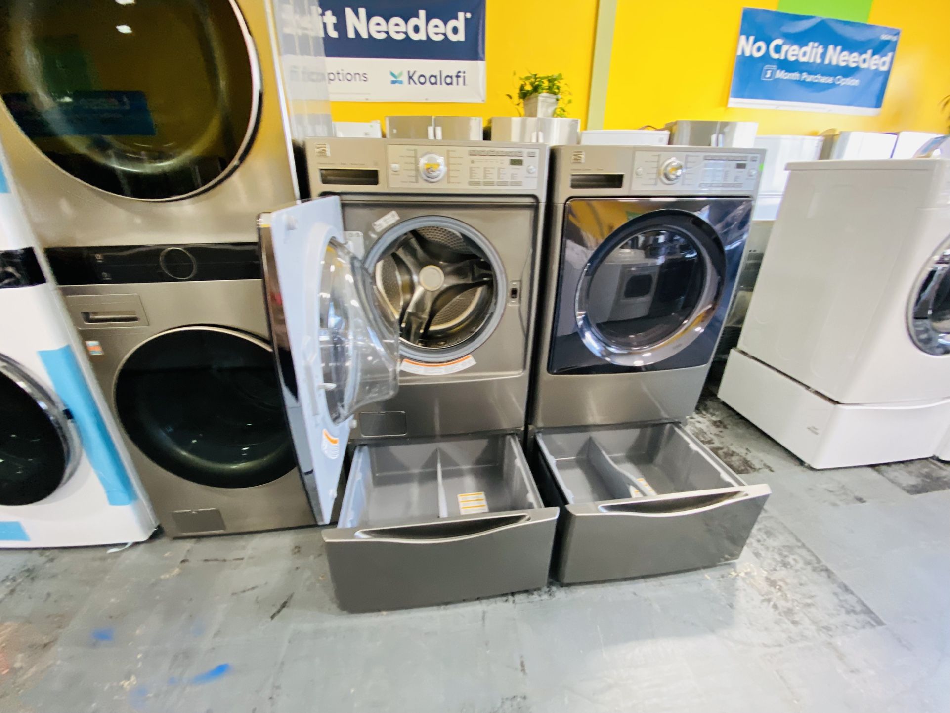 Kenmore Washer And Dryer Stainless Steel No Credit Needed