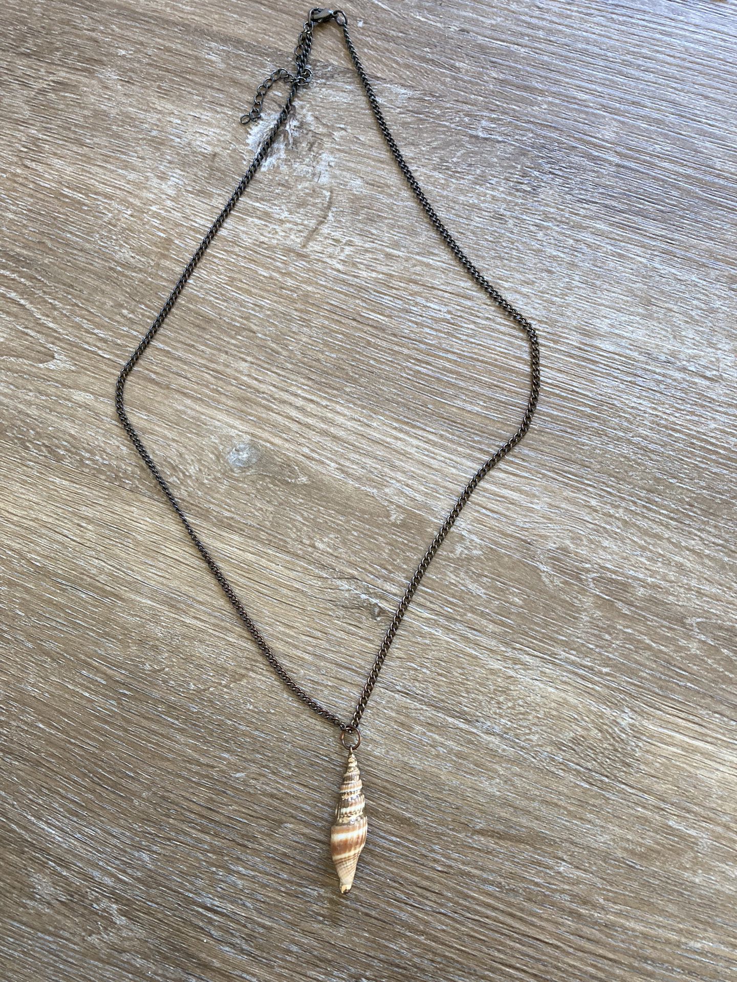 Gold Tipped Seashell Necklace