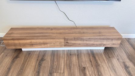 Modern Wood Grain TV Stand Media Console