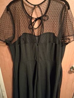 Black Dress - 50s Look - 3/4XL - New