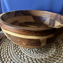 Made in India large wood bowl