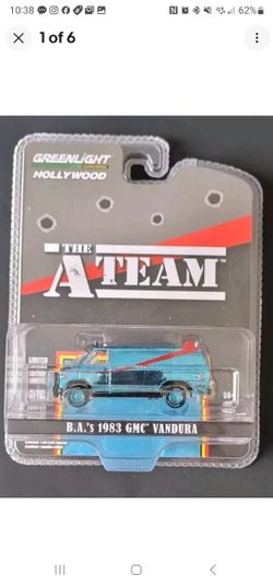 GREENLIGHT HOLLYWOOD B.A.'S 1983 GMC VANDURA BLUE METALLIC CHASE A-TEAM **NEW**