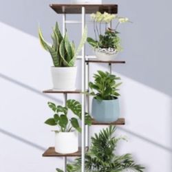 Plant Stand with Grow Lights Multiple Flower Planter Pot Holder Shelf Rack Display for Patio Garden Corner Balcony Living Room 