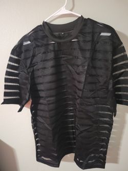 Black mesh see through shirt classy style