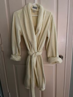 Yellow plush robe