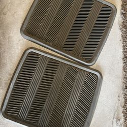 2 Small Car Floormats Grey Gray 