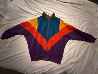 Silver threads full zip womens vintage jacket