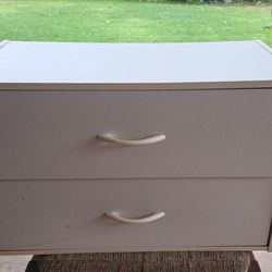 White 2-Drawer Utility Dresser