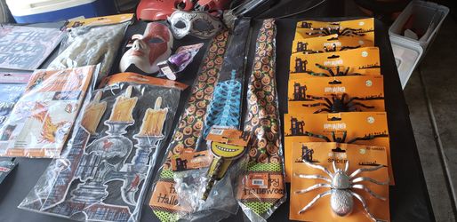 Lots of Halloween stuff. 50 to $1.00