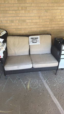 Bench with cushions