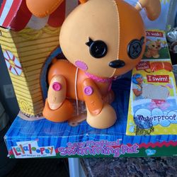 LALALOOPSY DOG NEW SEW MAGICAL SWIMMING PET WATERPROOF *UNTESTED* SWIMS AND WALKS- LEASH INCLUDED