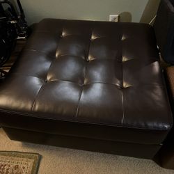 Leather Ottoman
