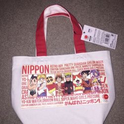 Tokyo Olympic & Paralympic JOC Official Anime Character Tote Bag Pouch New