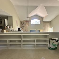 White Wooden Handmade Bookshelves